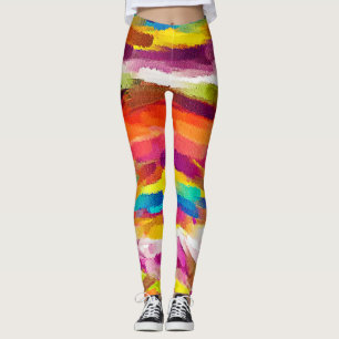 Leggings Pintura abstracta colorida #4