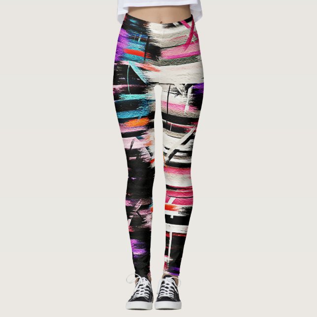 Leggings Pintura abstracta colorida #9 (Anverso)