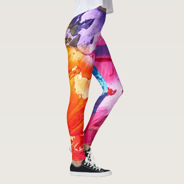 Leggings Pintura abstracta colorida moderna (Derecha)