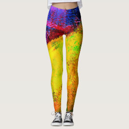 Leggings Pintura abstracta de Bright Sunrise -