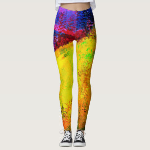 Leggings Pintura abstracta de Bright Sunrise -