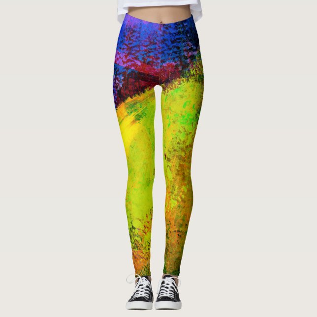 Leggings Pintura abstracta de Bright Sunrise - (Anverso)