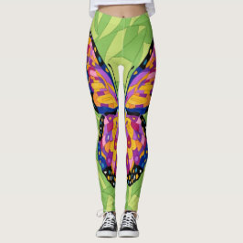 Leggings Pintura abstracta de mariposa