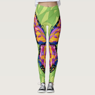 Leggings Pintura abstracta de mariposa