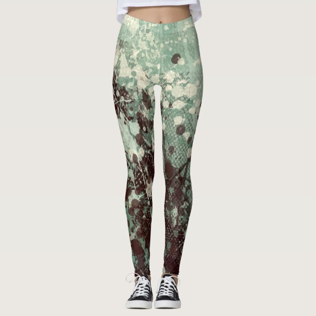 Leggings Pintura abstracta "Descarga de aire" (Anverso)