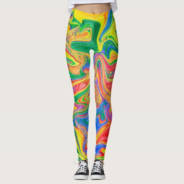 Leggings Pintura arcoiris con raspaduras (Anverso)