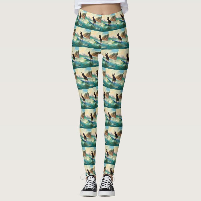 Leggings Pintura australiana de surf en Kelpie Beach (Anverso)