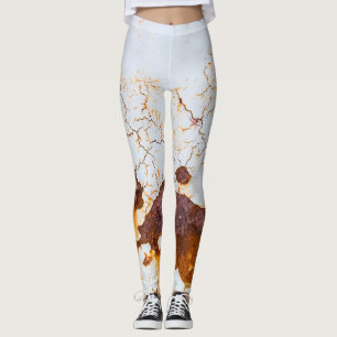 Leggings Pintura blanca rota, auto oxidado.