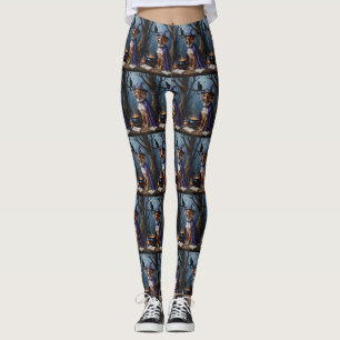 Leggings Pintura caprichosa de Halloween de Bouviers des Fl