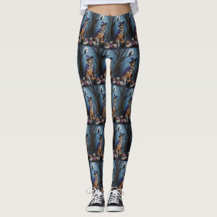 Leggings Pintura caprichosa de Halloween del pastor de Anat