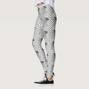 Leggings Pintura de aceite de águila calva,