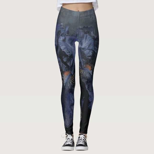 Leggings Pintura de aceite Iris Botánico (Anverso)