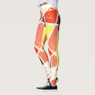 Leggings Pintura De Arte Resumen Una De Las Piernas De Tipo