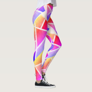 Leggings Pintura De Arte Resumen Una De Las Piernas De Tipo