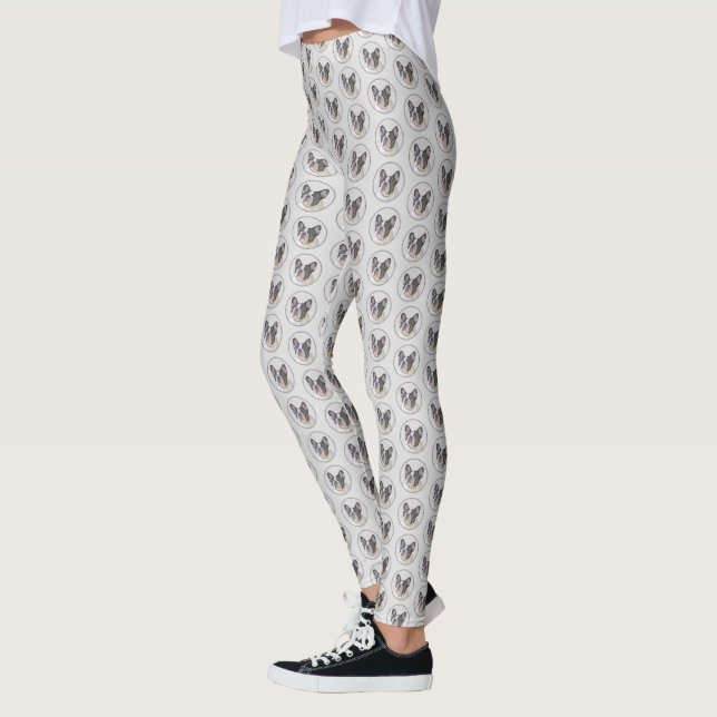 Leggings Pintura de Bulldog francés (Brindle Pied) - Arte d (Izquierda)