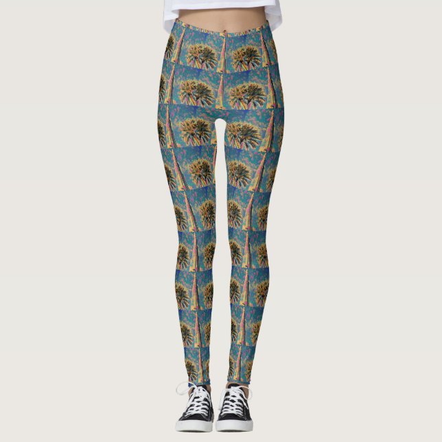 Leggings Pintura de Burj Khalifa (Anverso)