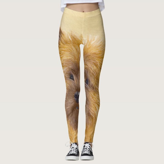 Leggings Pintura de Cairn Terrier - Arte Perro Original. (Anverso)