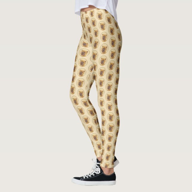 Leggings Pintura de Cairn Terrier - Arte Perro Original. (Izquierda)