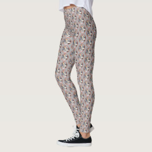 Leggings Pintura de Carpintero de Vientre Rojo Arte Origina