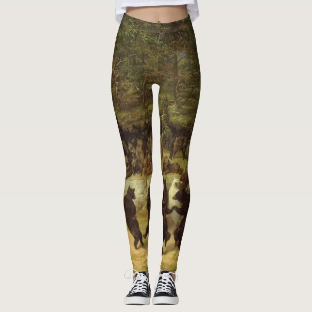 Leggings Pintura de danza del oso - barba de William Holbro (Anverso)