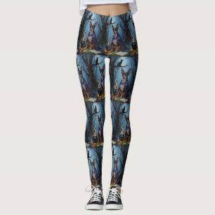 Leggings Pintura de Halloween de Affenpinscher Dog