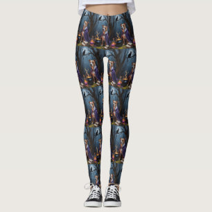 Leggings Pintura de Halloween de Bull Terrier Dog