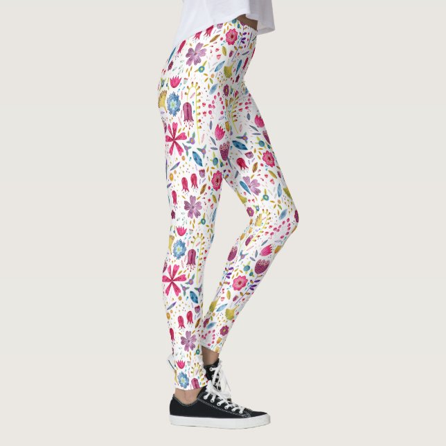 Leggings Pintura de hembra silvestre acuarela (Derecha)