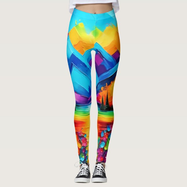 Leggings Pintura de Horizonte Dreamscape (Anverso)
