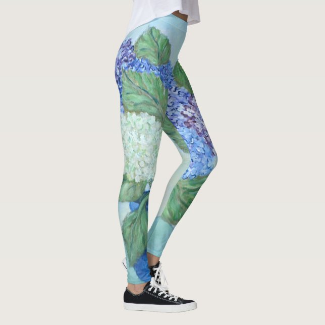 Leggings Pintura de Hydrangea (Derecha)