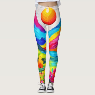 Leggings Pintura de la majestad de la montaña soñadora 