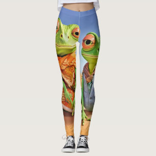 Leggings Pintura de lagartija familiar