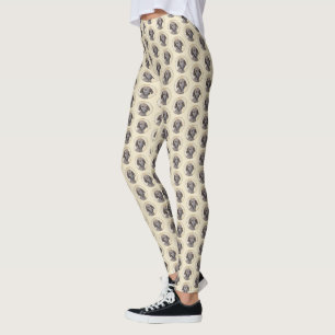Leggings Pintura de lott - Arte de perro original lindo