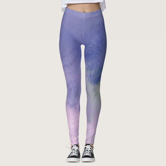 Leggings pintura de óleo abstracta (Anverso)