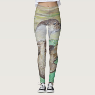 Leggings Pintura de orugas de río lúgubre