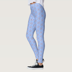 Leggings Pintura de pájaro lechoso - Arte original de pájar