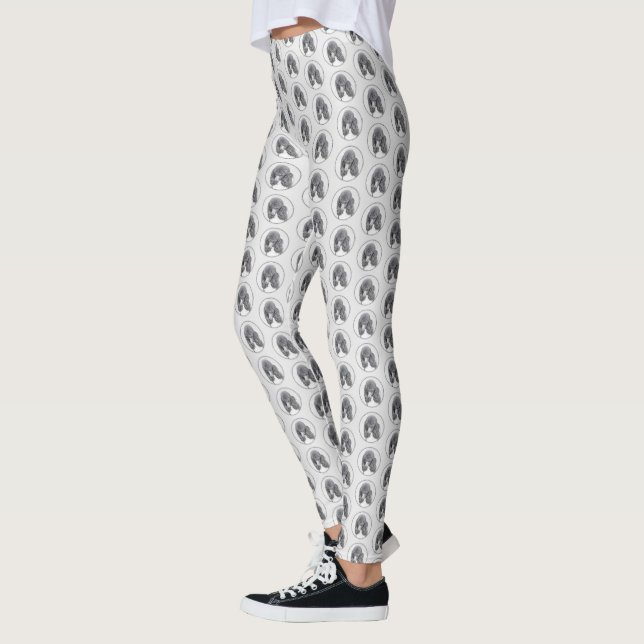 Leggings Pintura de Parti Negro de canapé estándar - Arte d (Izquierda)