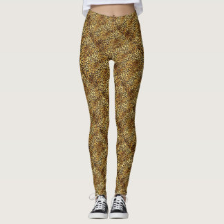 Leggings Pintura de patrón de camuflaje de puntos leopardo