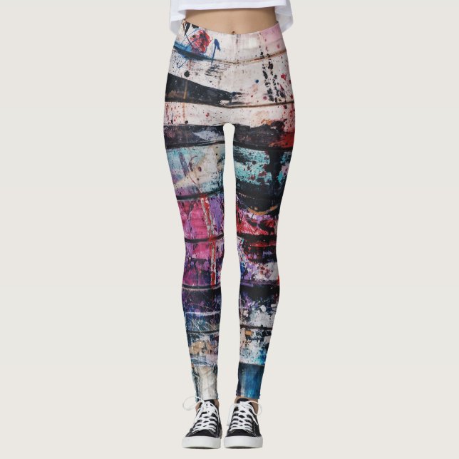 Leggings pintura de piso de artistas (Anverso)