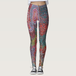 Leggings Pintura de puntos por artistas aborígenes australi