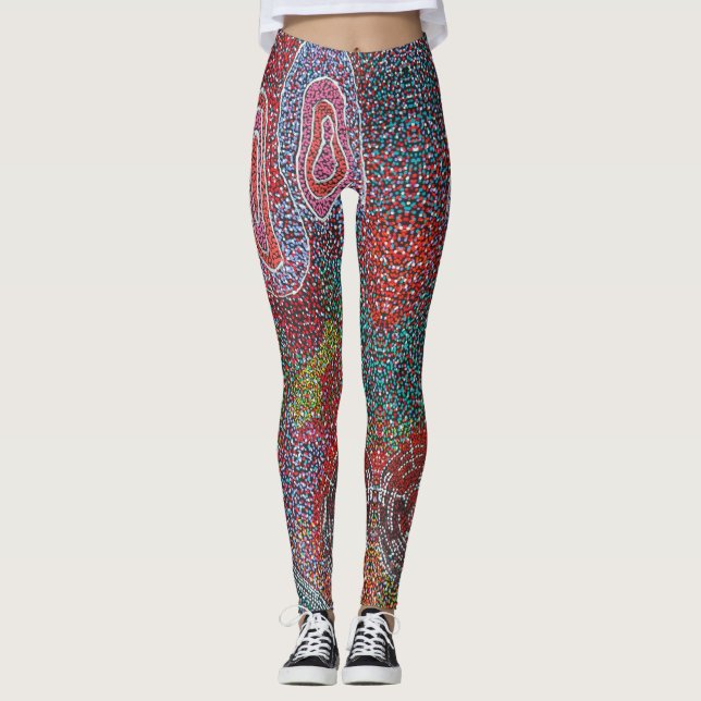 Leggings Pintura de puntos por artistas aborígenes australi (Anverso)