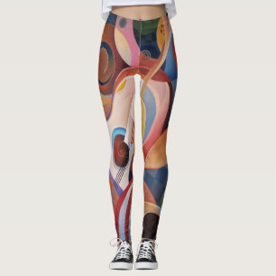Leggings Pintura de resumen de música hecha a mano