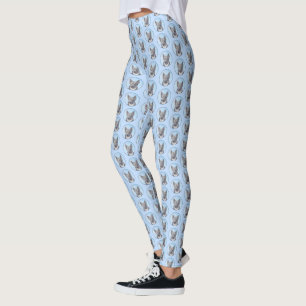Leggings Pintura de Vallhund Sueca - Arte Perro Original Cu