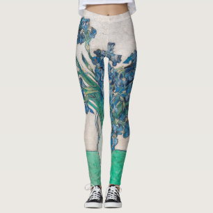 Leggings Pintura de Van Gogh Jarrón de Iris Impresionismo