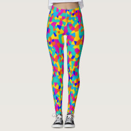 Leggings Pintura de Vidrio Emplomado Geométrico Abstracto y