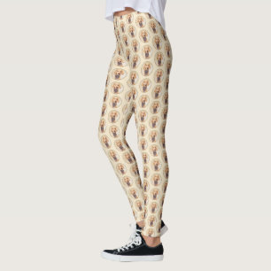 Leggings Pintura de Vizsla con cabello alambrado - Arte Per