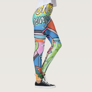 Leggings Pintura del "Mid Century Mod Tropical Tiki Lounge"