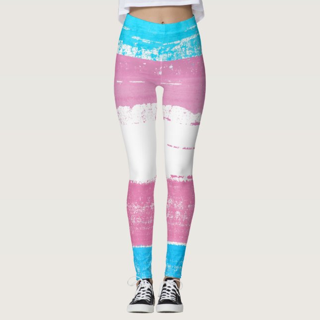 Leggings Pintura del Orgullo Trans (Anverso)