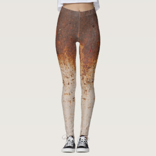Leggings Pintura descascarillada, textura de pared oxidada.