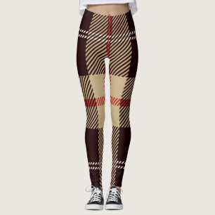 Leggings Pintura geométrica escocesa de estilo paternal