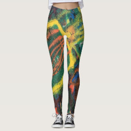 Leggings Pintura gruesa antigua